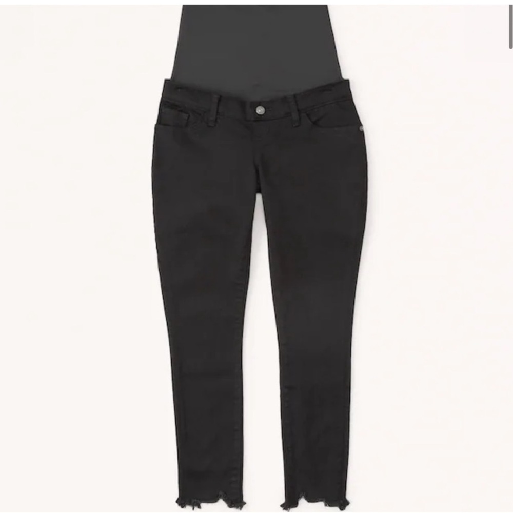 Abercrombie & Fitch Super Skinny Black Ankle Jeans Maternity